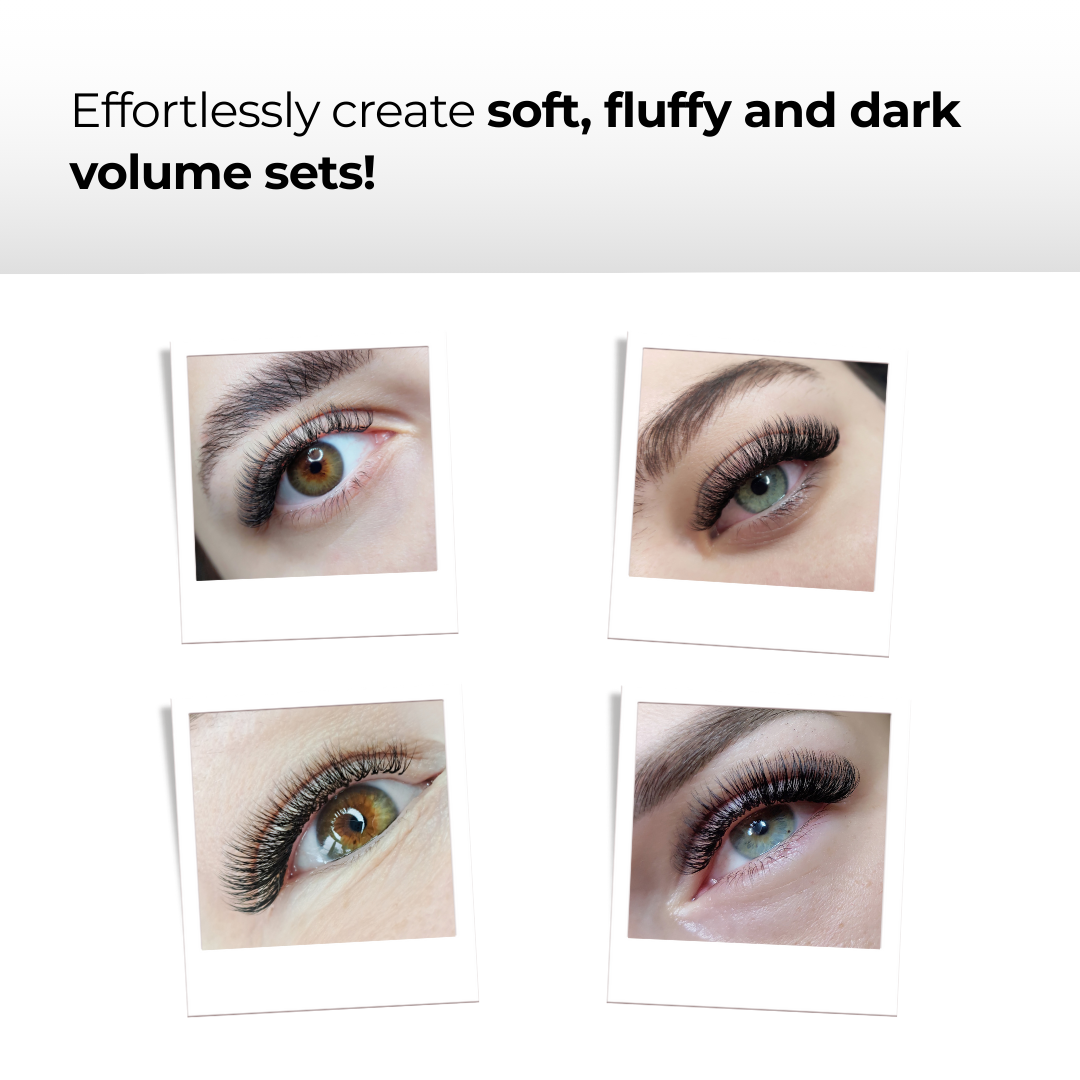 2D Premade Volume Fans Ultra Dark Short Stem