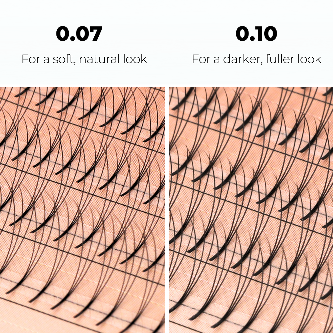 3D Premade Volume Fans Ultra Dark Long Stem