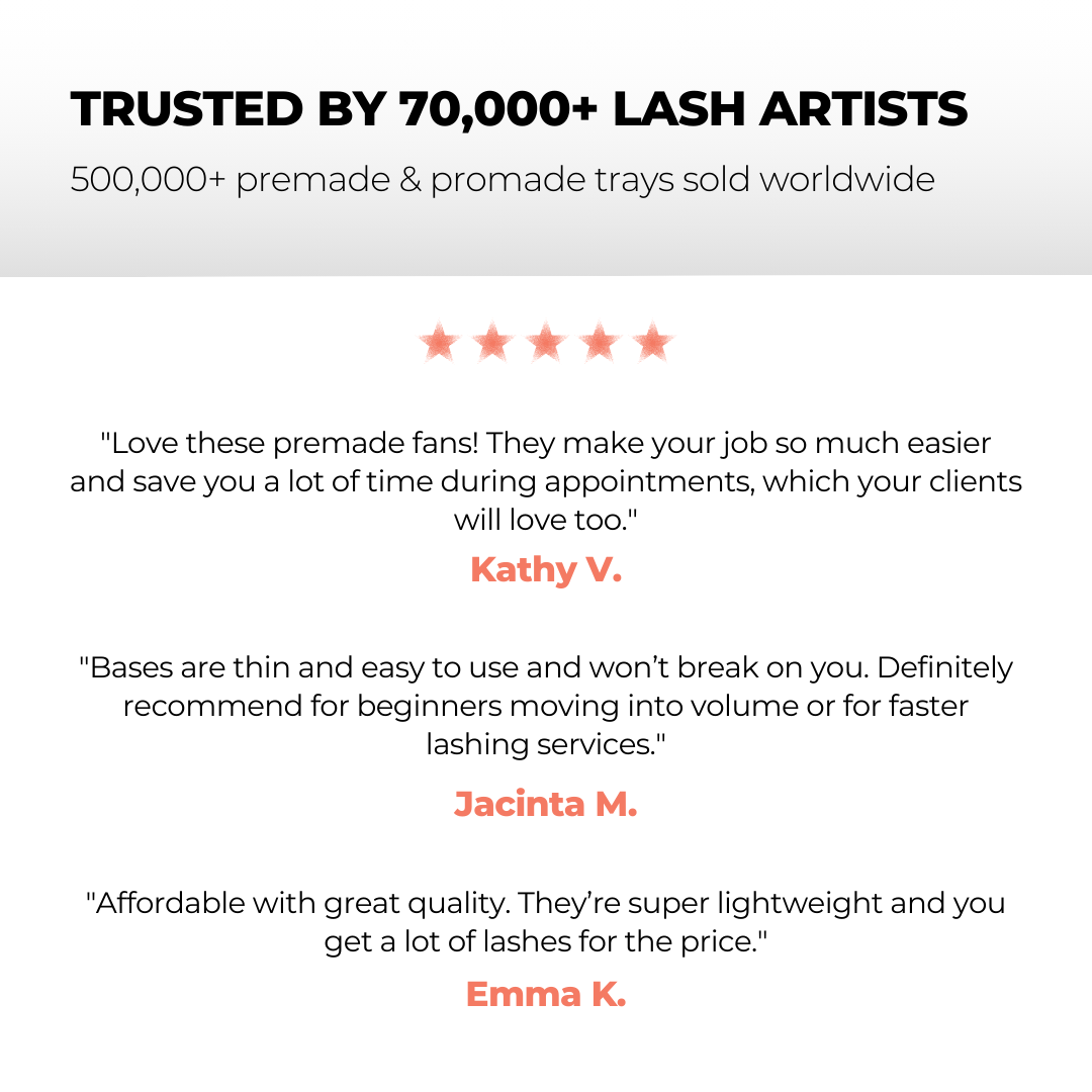 10D Premade Volume Fans Ultra Dark Pointy Stem