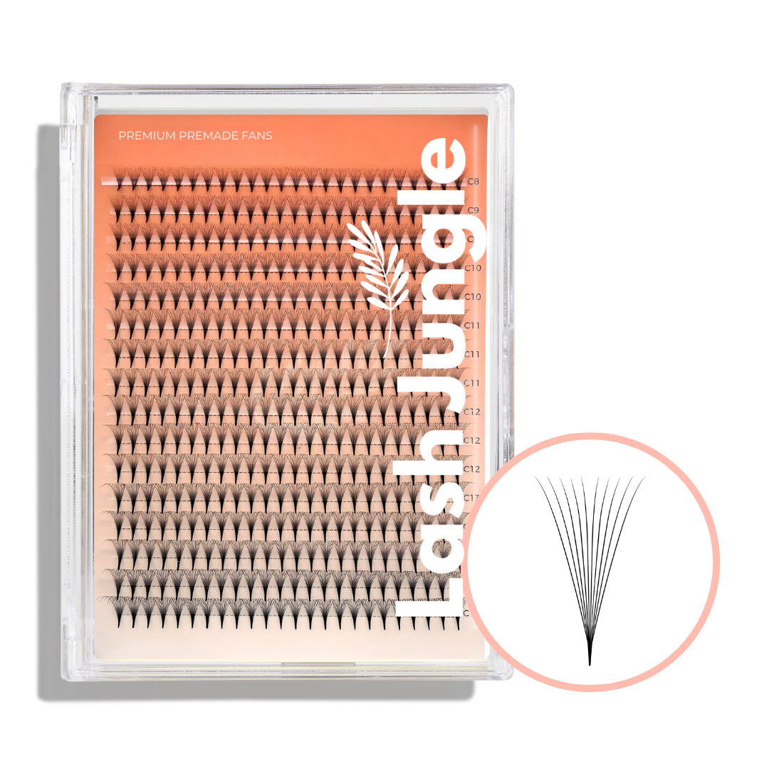 10D Premade Volume Fans Ultra Dark Pointy Stem