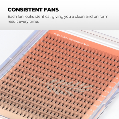 10D Premade Volume Fans Ultra Dark Short Stem