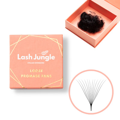 12D Loose Promade Fans - 1000 Premade Volume Lashes Loose fans 