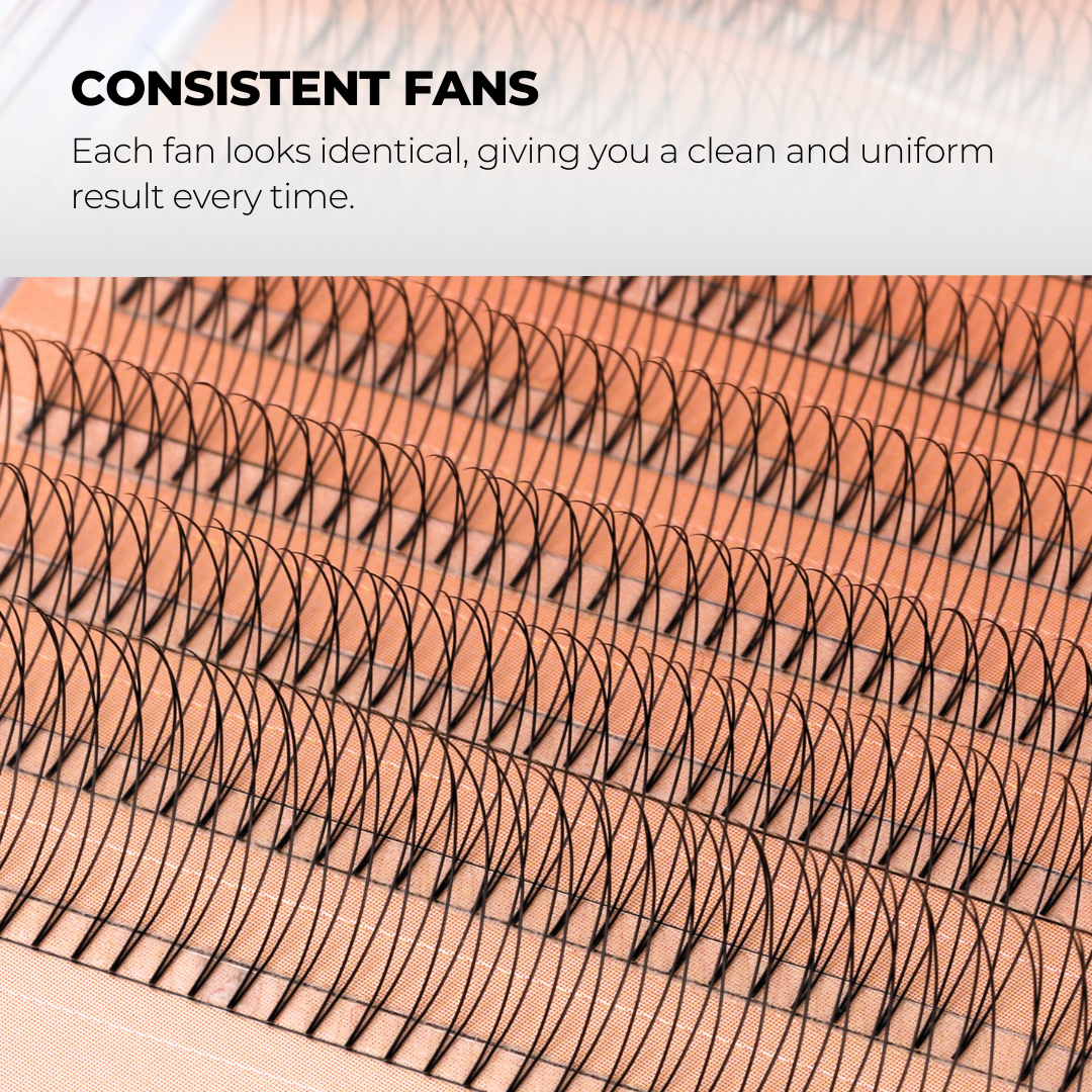 2D Premade Volume Fans Ultra Dark Short Stem