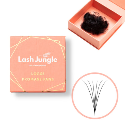6D Loose Promade Fans - 1000 Premade Volume Lashes Loose fans 