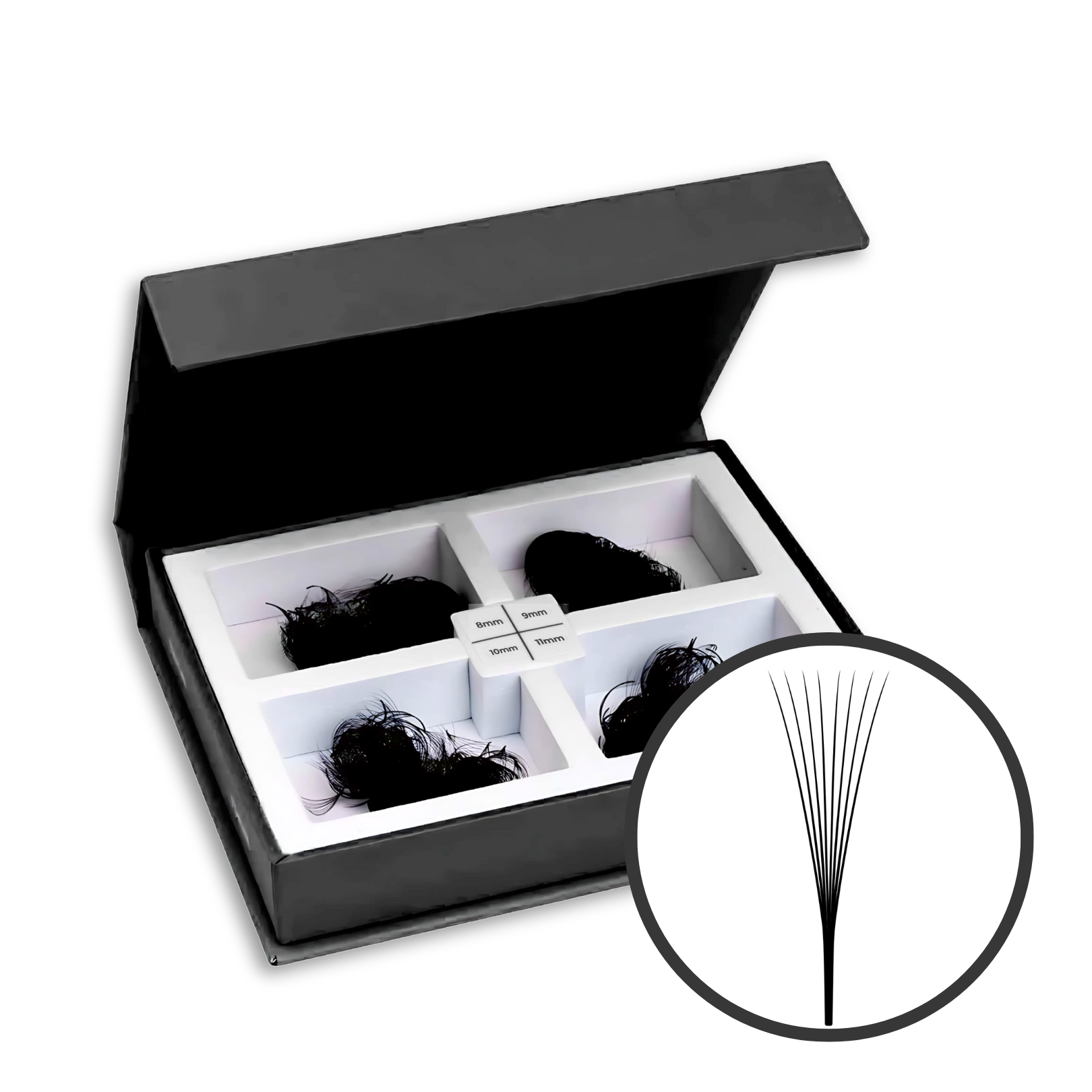 8D Narrow Loose Promade Fans (1000 Fans) - NOIR Collection