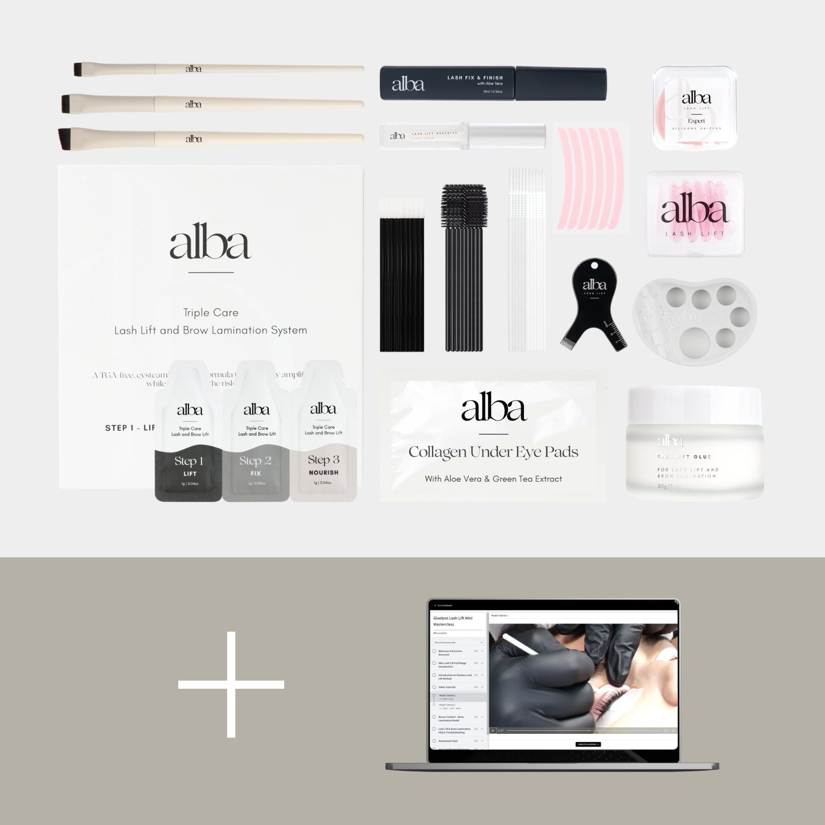 Alba Glueless Lash Lift Mini Course With Kit