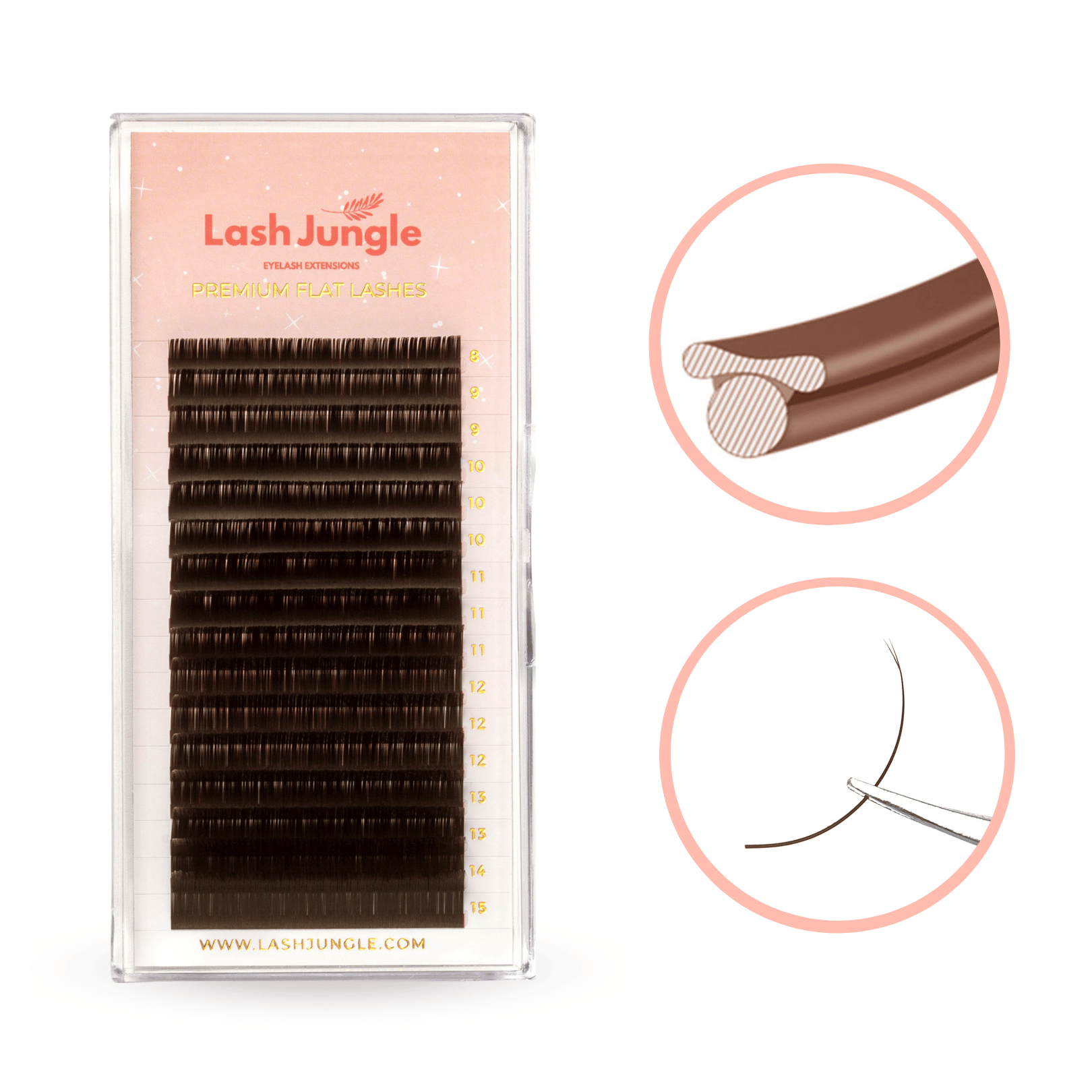 Espresso Brown Flat Lashes