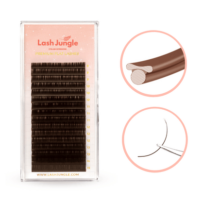 Espresso Brown Flat Lashes