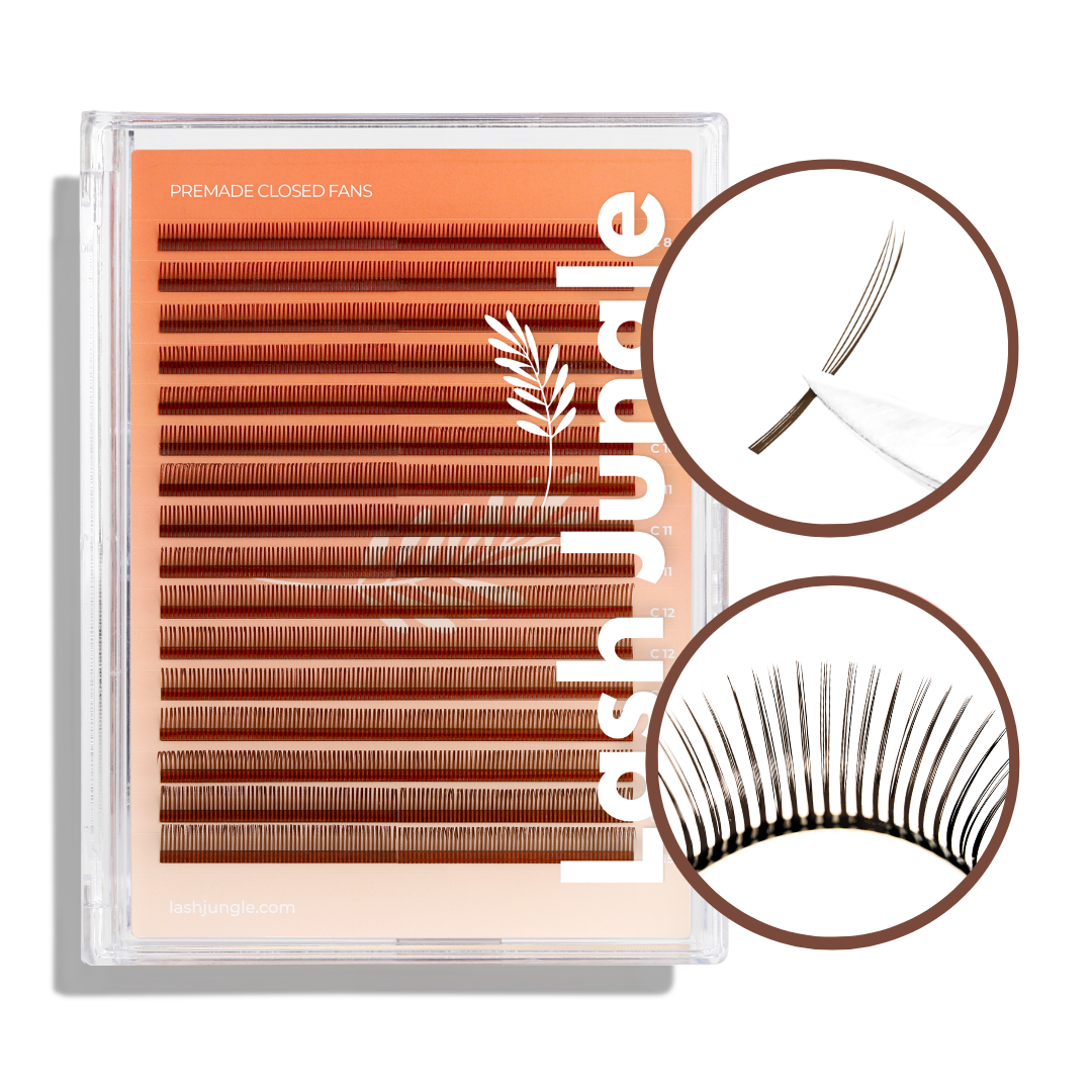 Espresso Brown Premade Closed Fans