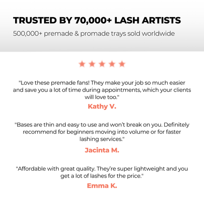20D Loose Promade Fans - 500 Premade Volume Lashes