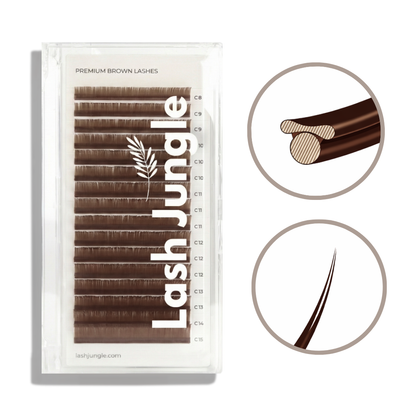 Latte Brown Flat Lashes