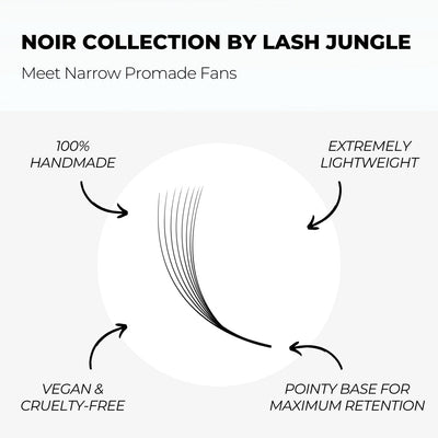 8D Narrow Instant Setup Promade Fans (1000 Fans) - NOIR Collection