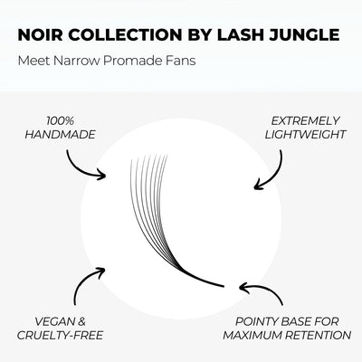 6D Narrow Instant Setup Promade Fans (1000 Fans) - NOIR Collection