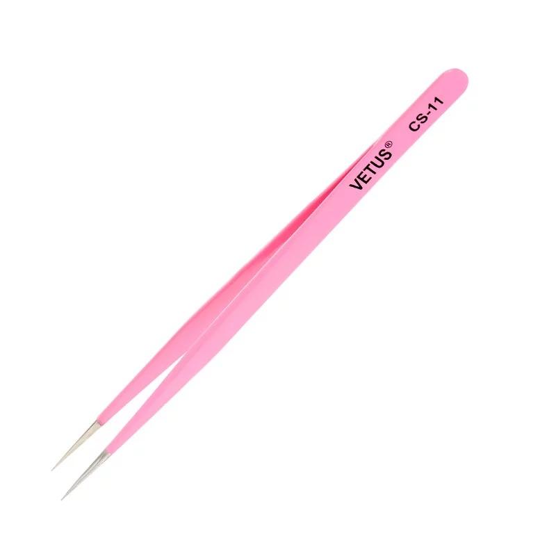 Vetus CS-11 Tweezers for Eyelash Extension Pink 